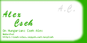 alex cseh business card